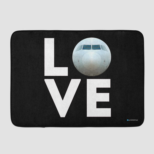 Love Plane - Bath Mat - Airportag