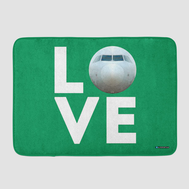Love Plane - Bath Mat - Airportag
