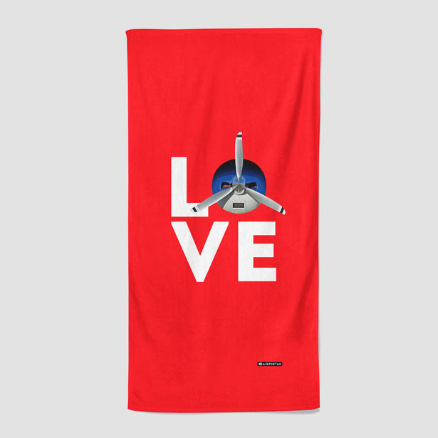 Love Propeller - Beach Towel - Airportag