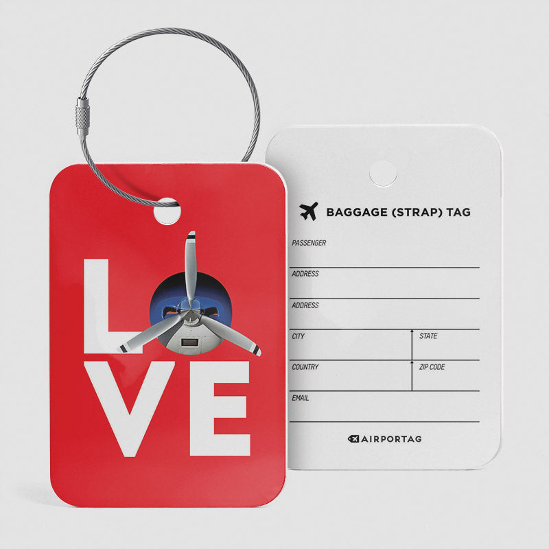 Love Propeller - Étiquette de bagage