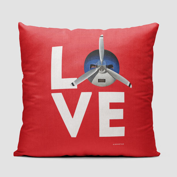Love Propeller - Throw Pillow - Airportag