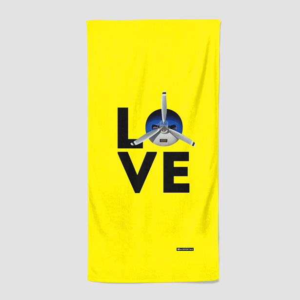 Love Propeller - Beach Towel - Airportag