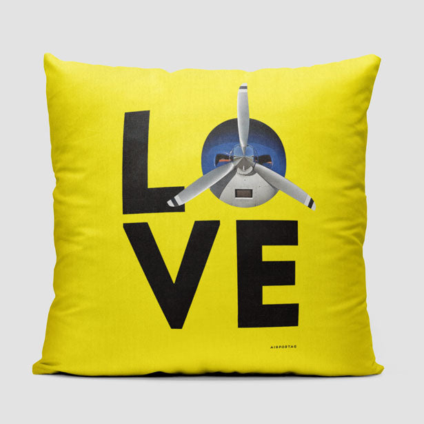Love Propeller - Throw Pillow - Airportag