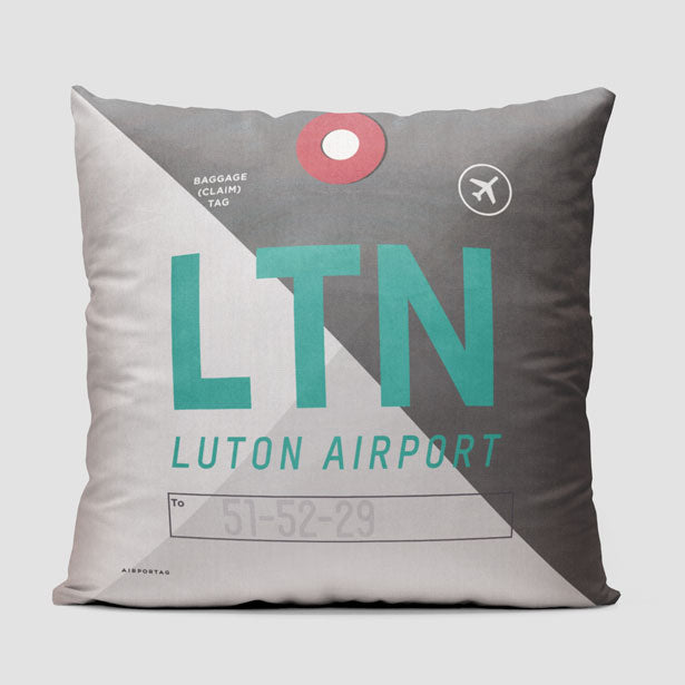 LTN - Throw Pillow - Airportag