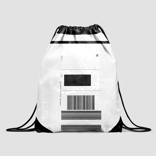 Luggage Ticket - Drawstring Bag airportag.myshopify.com