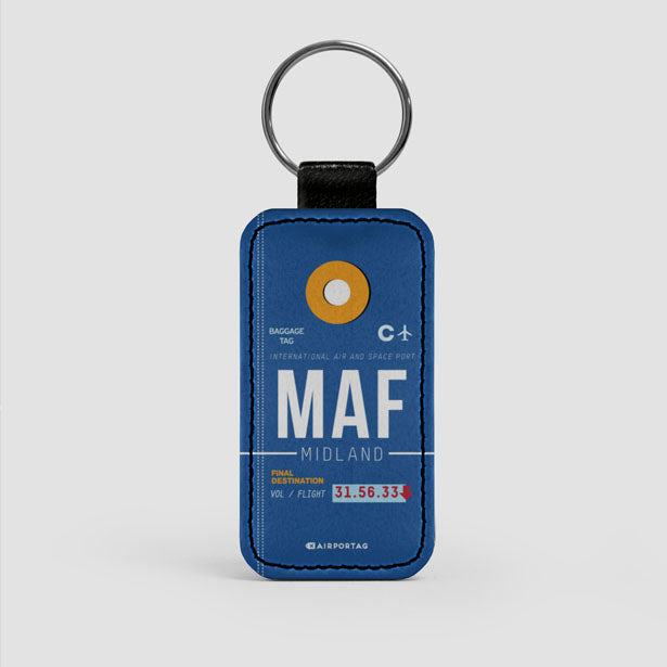 MAF - Leather Keychain - Airportag
