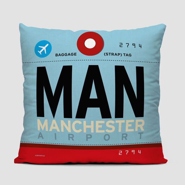 MAN - Throw Pillow - Airportag