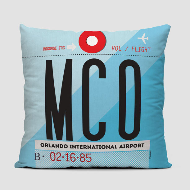 MCO - Throw Pillow - Airportag