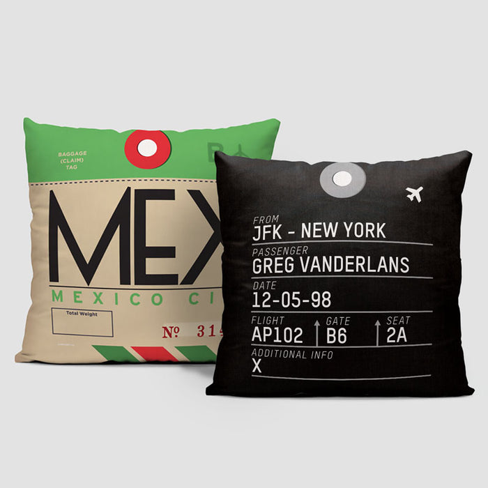 Throw Pillow MEX Mexico City International Airport IATA Code MEX throw-pillow-mex-mexico-city-international-airport-iata-code-mex