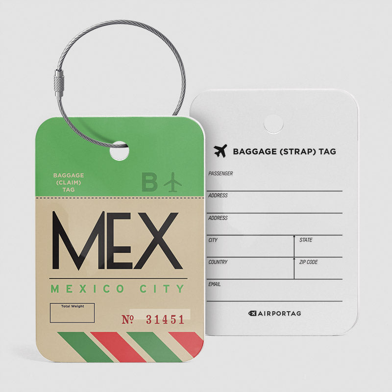 MEX - Étiquette de bagage