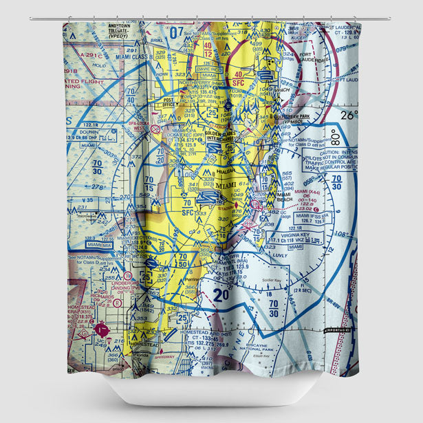 MIA Sectional - Shower Curtain - Airportag