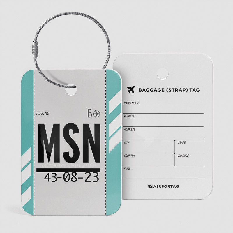 MSN - Étiquette de bagage
