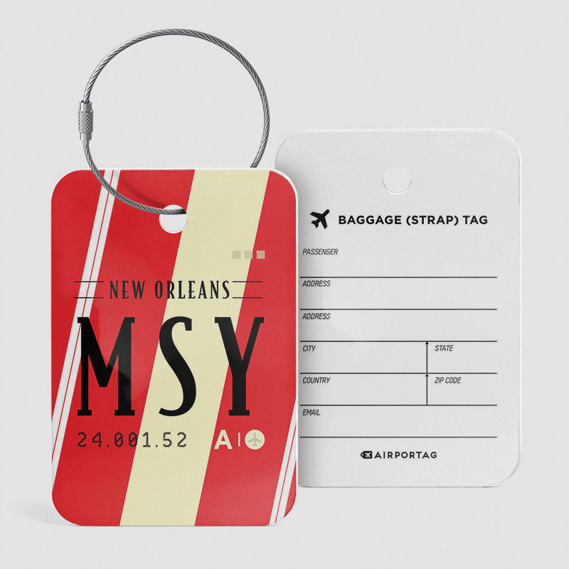 MSY - Étiquette de bagage