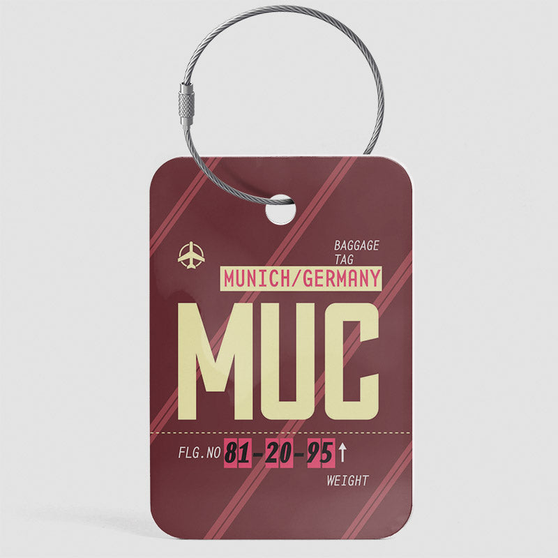 Airport Code Luggage Tag IATA code MUC baggage tag