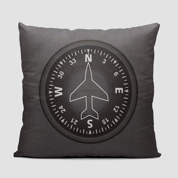 Compass - Throw Pillow - Airportag