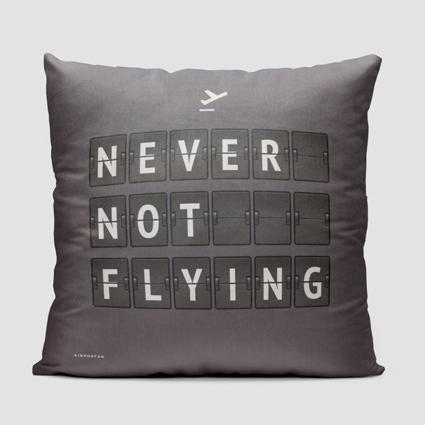 Never Not Flying Flight Board - Throw Pillow - Airportag