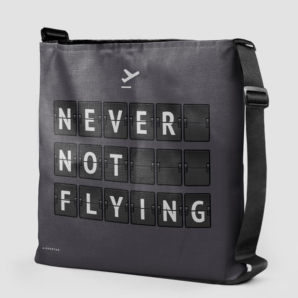 Never Not Flying Flight Board - Tote Bag - Airportag