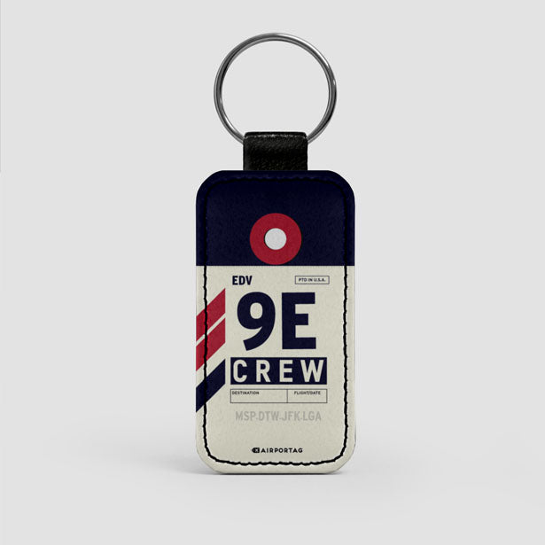 9E - Leather Keychain - Airportag