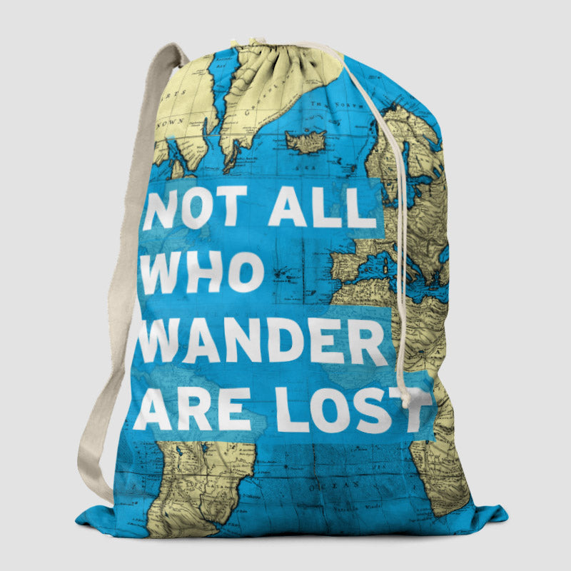 Not All Who - World Map - Laundry Bag - Airportag