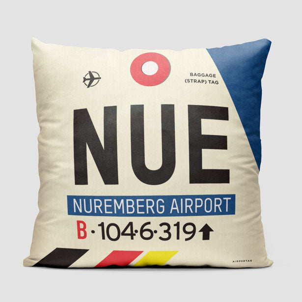 NUE - Throw Pillow - Airportag