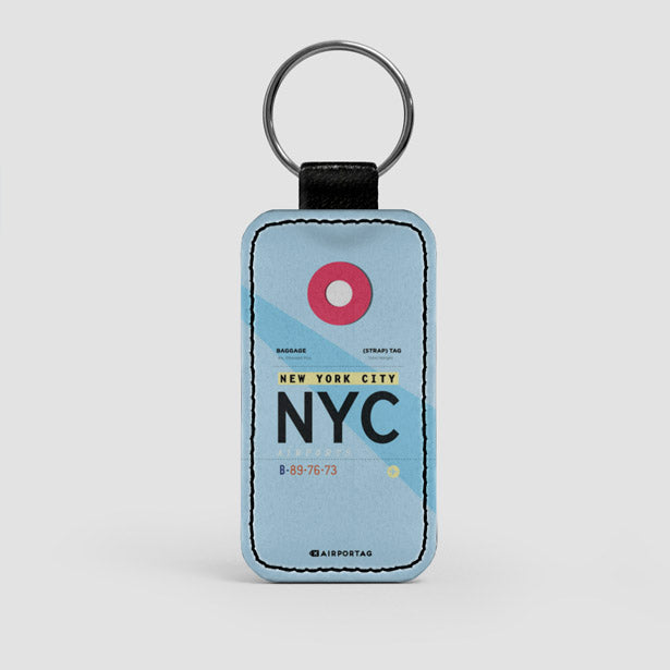NYC - Leather Keychain - Airportag