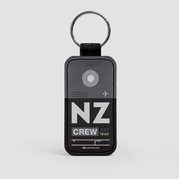 NZ - Leather Keychain - Airportag