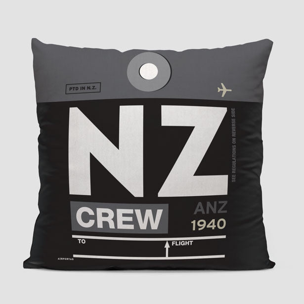 NZ - Throw Pillow - Airportag