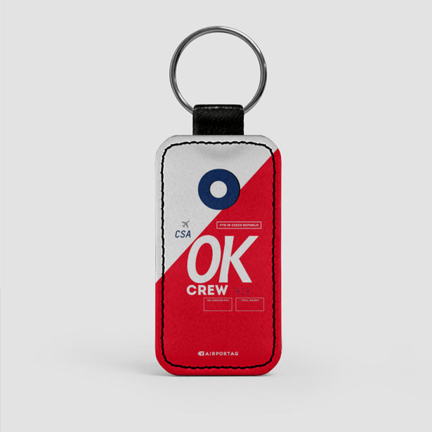OK - Leather Keychain - Airportag