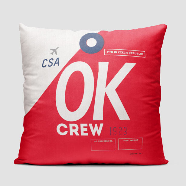 OK - Throw Pillow - Airportag