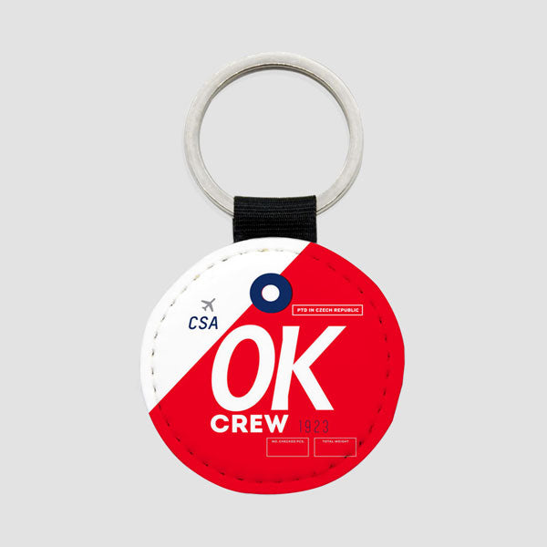 OK - Round Keychain