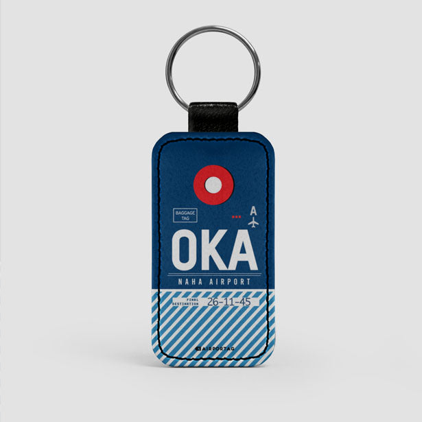 OKA - Leather Keychain - Airportag