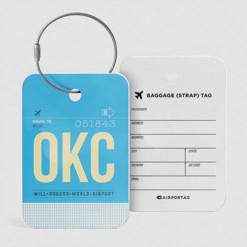 OKC - Étiquette de bagage
