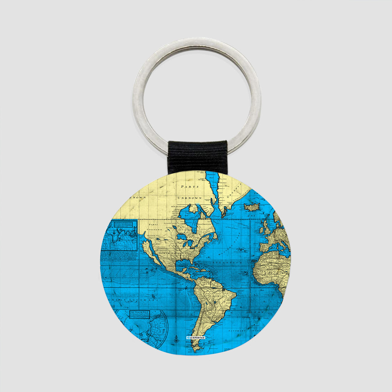 Old World Map - Round Keychain