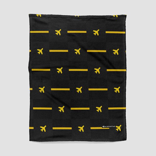 Black Pilot Stripes - Blanket - Airportag