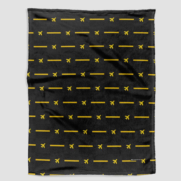 Black Pilot Stripes - Blanket - Airportag