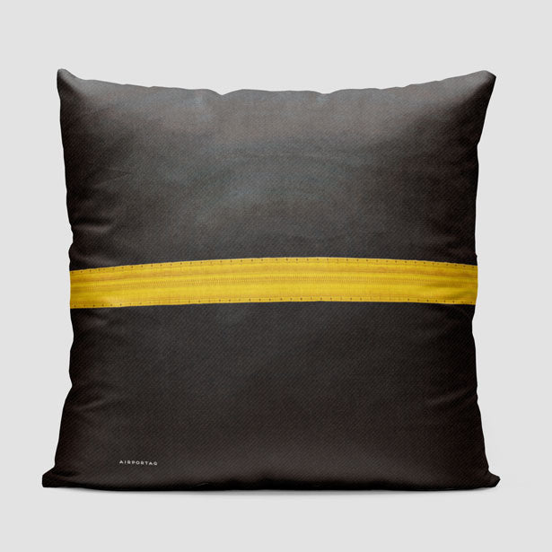 Black Pilot Stripes - Throw Pillow - Airportag