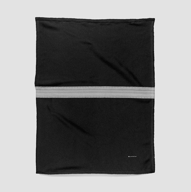 Black Pilot Stripes - Blanket - Airportag