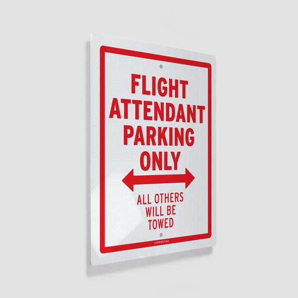 Flight Attendant Parking Only - Metal Print - Airportag