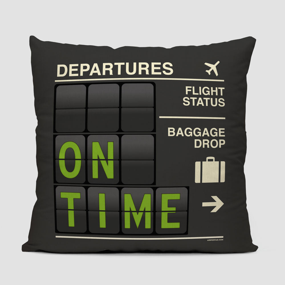 On Time - Throw Pillow - Airportag