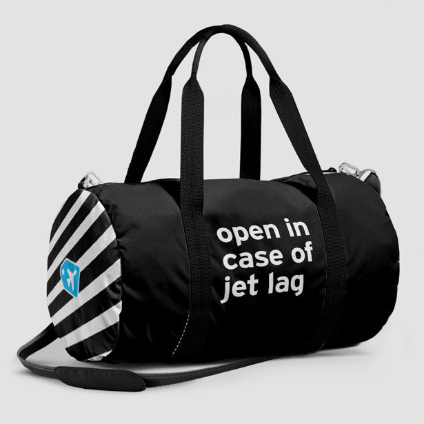 Open In Case Of Jet Lag - Duffle Bag - Airportag