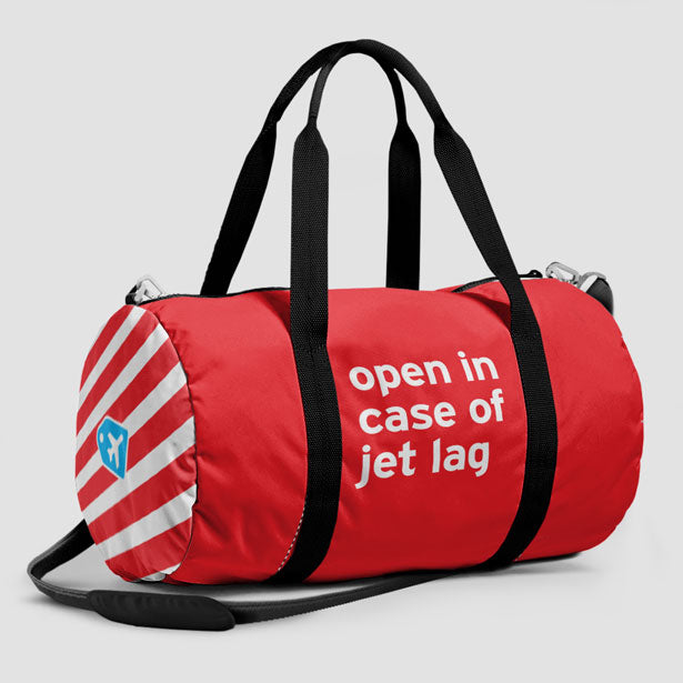 Open In Case Of Jet Lag - Duffle Bag - Airportag