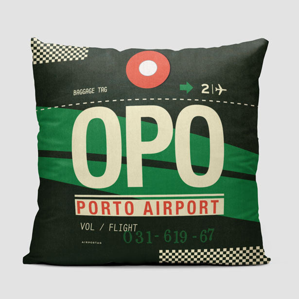 OPO - Throw Pillow - Airportag