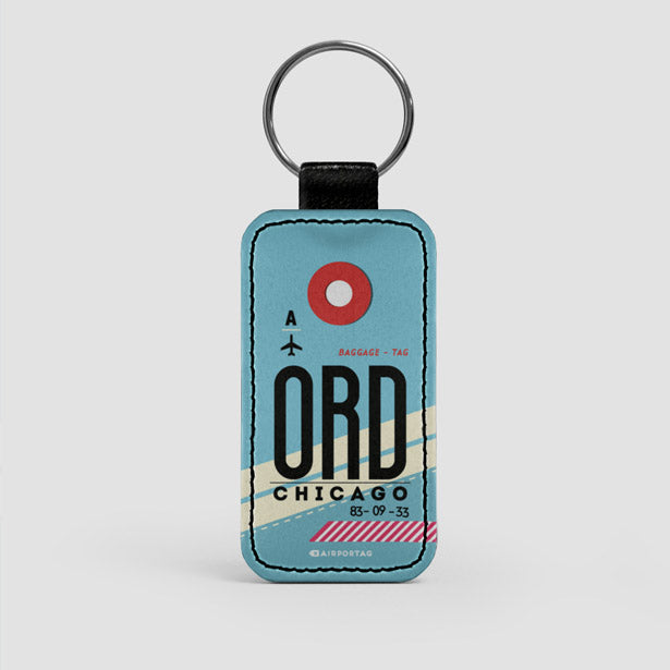 ORD - Leather Keychain - Airportag