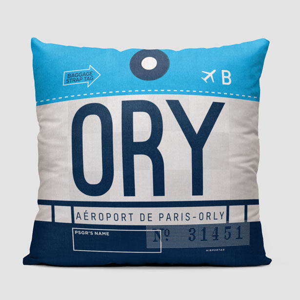 ORY - Throw Pillow - Airportag