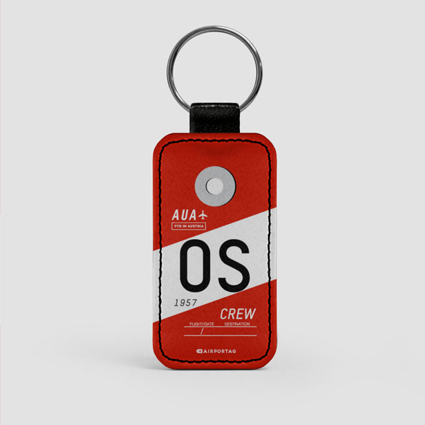 OS - Leather Keychain - Airportag