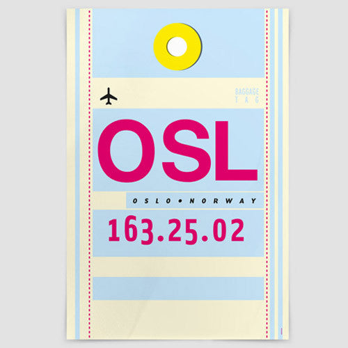 Poster Wall Art Print OSL Oslo Airport IATA Code OSL poster-wall-art-print-osl-oslo-airport-iata-code-osl