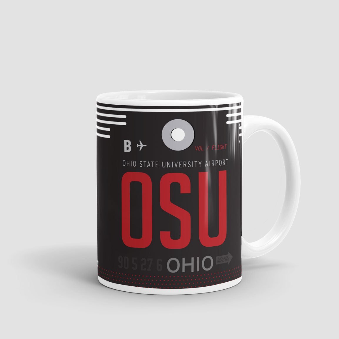 Ohio State Buckeyes 11oz. Ceramic Coffee Cup & Leather Keychain Gift Set 