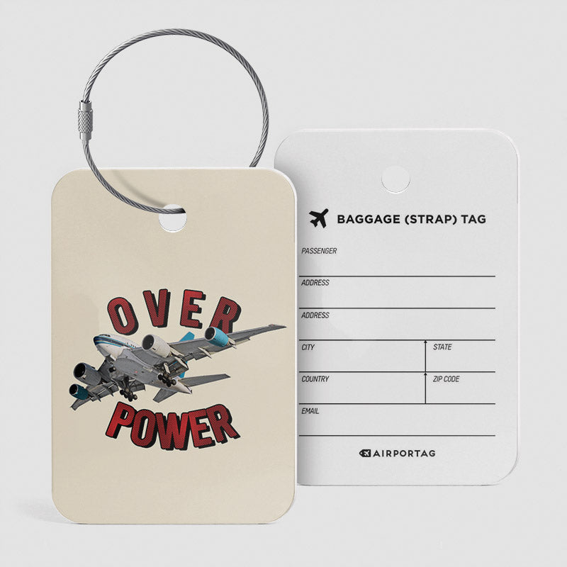 Over Power Plane - Luggage Tag