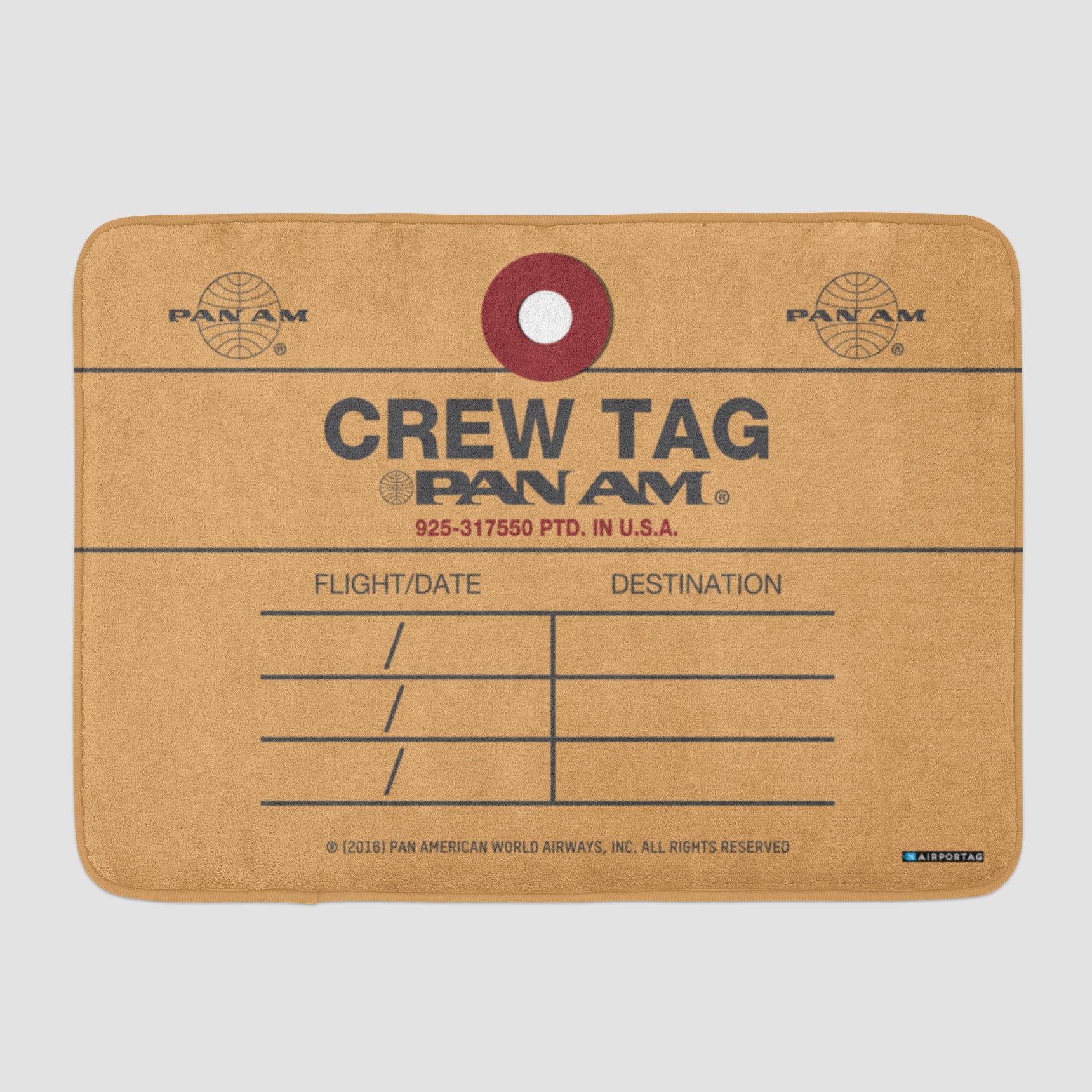 Pan Am - Crew Tag - Bath Mat - Airportag