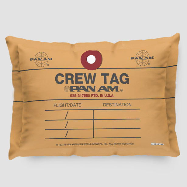 Pan Am - Crew Tag - Pillow Sham - Airportag